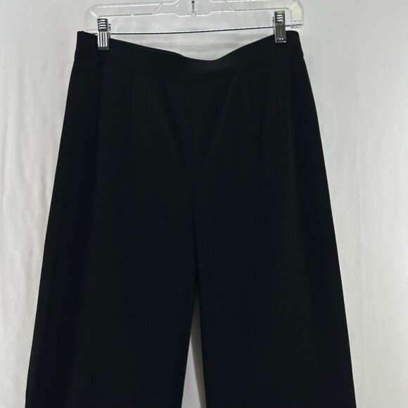 Misook Pants Womens M Exclusively High Rise Straight Pull On Elastic Waist Black - Picture 3 of 9
